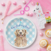 Lab Dog Birthday Party Personalized Bord Gingham (Feest)