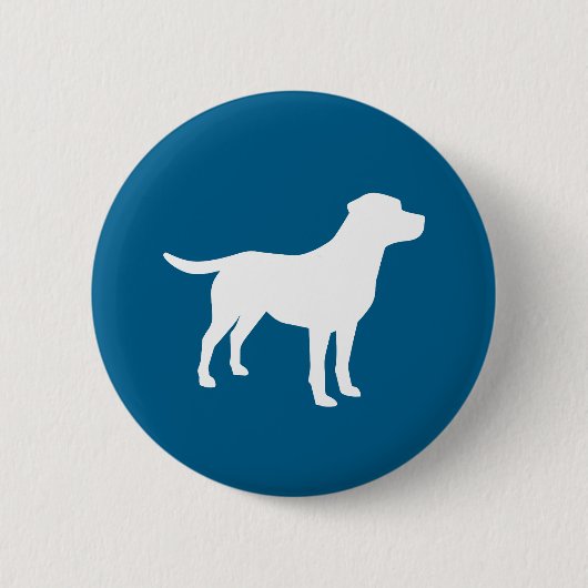 Lab Dog Puppy Baby shower Silhouet Ronde Button 5,7 Cm (Voorkant)