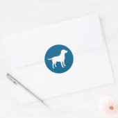 Lab Dog Puppy Baby shower Silhouet Ronde Sticker (Envelop)