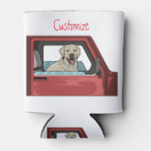 Lab Dog Riding Shotgun Thunder_Cove Blikjeskoeler (Voorkant)