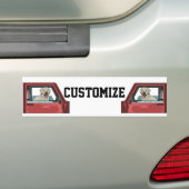 Lab Dog Riding Shotgun Thunder_Cove Bumpersticker (Op auto)