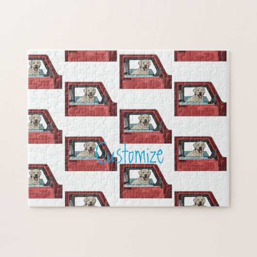 Lab Dog Riding Shotgun Thunder_Cove Legpuzzel (Horizontaal)