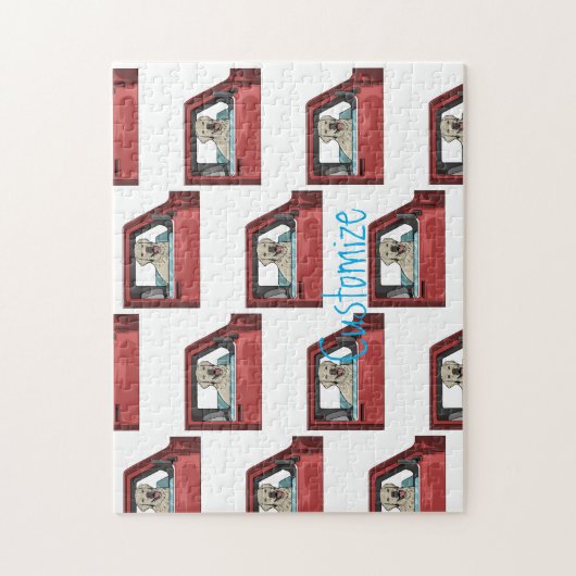Lab Dog Riding Shotgun Thunder_Cove Legpuzzel (Verticaal)