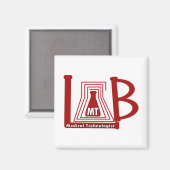 LAB FLASK LOGO MT - MEDISCHE TECHNOLOGISCH MAGNEET (Voorkant / Achterkant)
