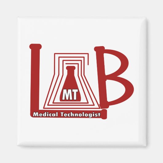 LAB FLASK LOGO MT - MEDISCHE TECHNOLOGISCH MAGNEET (Voorkant)