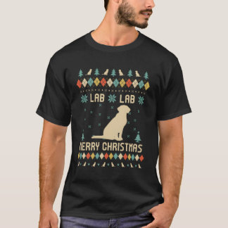 Lab Funny Ugly Sweater Retro voor Kerst T-shirt