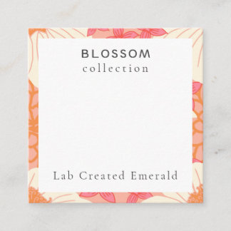 Lab Gecreëerde Bloemensieraden Verpakkingskaart Informatiekaartje