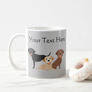 Lab Geel Chocolade Zwart Customize Labrador Koffiemok