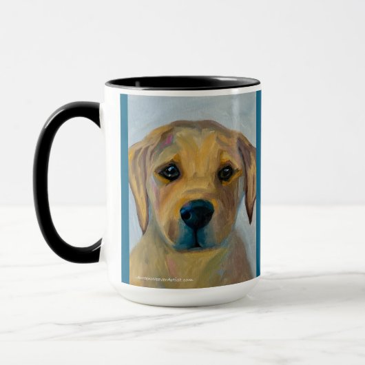 Lab Gele Pup | Twee-Tons Mok, 0,45 l Mok (Links)