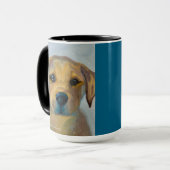 Lab Gele Pup | Twee-Tons Mok, 0,45 l Mok (Voorkant links)