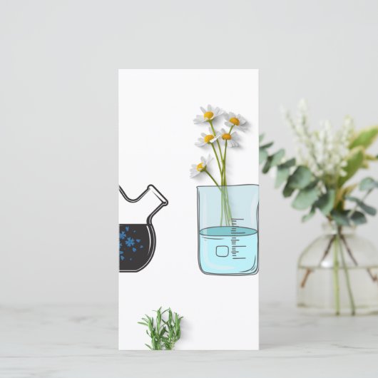 Lab Glassware en Flowers 2022 Bedankkaart (Staand voorkant)