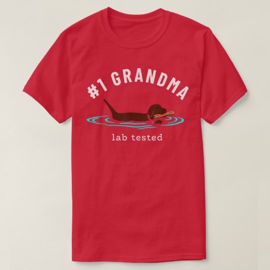 Lab Grandma Chocolate Labrador Retriever Dog Grand T-shirt (Design voorkant)