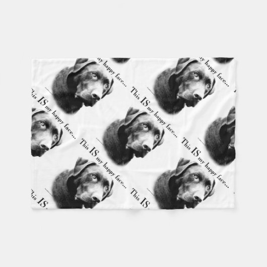 Lab Happy Face Fleece Deken (Voorkant (Horizontaal))