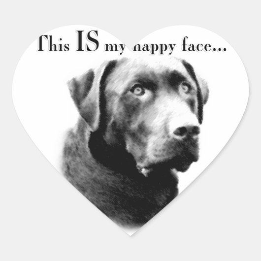 Lab Happy Face Hart Sticker (Voorkant)