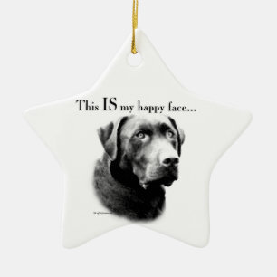 Lab Happy Face Keramisch Ornament