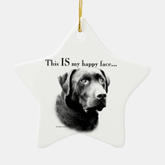 Lab Happy Face Keramisch Ornament (Voorkant)