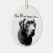 Lab Happy Face Keramisch Ornament (Rechts)