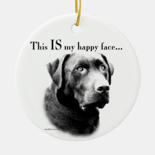 Lab Happy Face Keramisch Ornament (Voorkant)