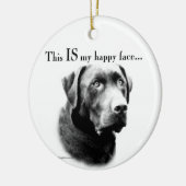 Lab Happy Face Keramisch Ornament (Links)