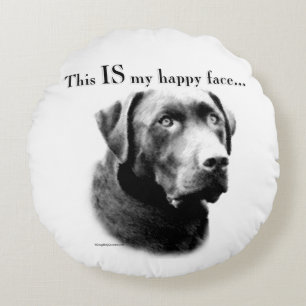 Lab Happy Face Rond Kussen