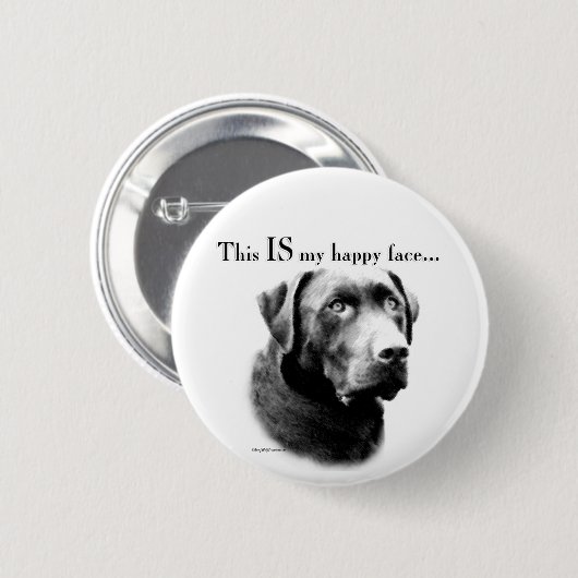 Lab Happy Face Ronde Button 5,7 Cm (Voorkant /achterkant)