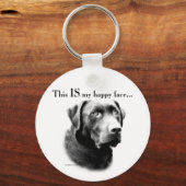 Lab Happy Face Sleutelhanger (Voorkant)