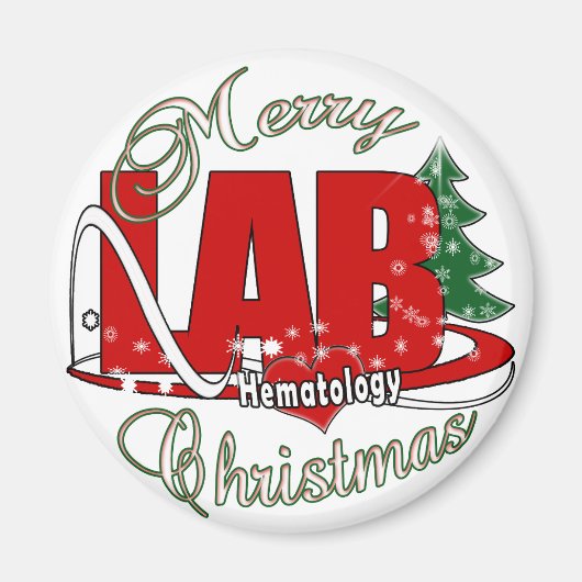 LAB HEMATOLOGY CHRISTMAS MAGNEET (Voorkant)