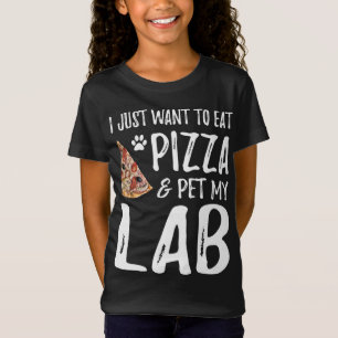 Lab Hondenliefhebber Pizza Labrador Dog Mam Gift T-shirt