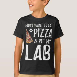 Lab Hondenliefhebber Pizza Labrador Dog Mam Gift T-shirt