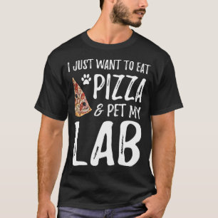 Lab Hondenliefhebber Pizza Labrador Dog Mam Gift T-shirt