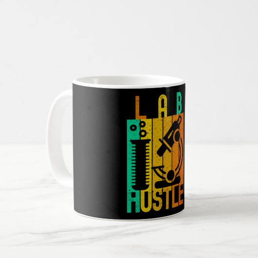LAB HUSTLE - #LABLIFE COFFEE MOK (Voorkant links)