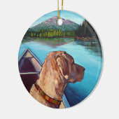 Lab in Canoe Ornament (Links)