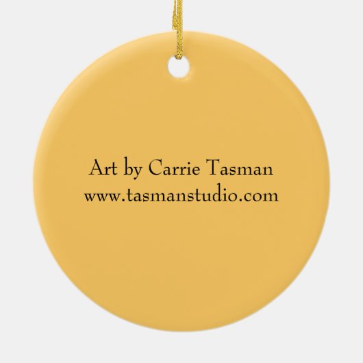 Lab in Canoe Ornament (Achterkant)