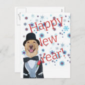 Lab in Tux Nieuwjaar Briefkaart (Voorkant / Achterkant)