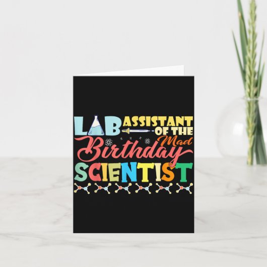 Lab Instant Van De Verjaardag Wetenschapper Thema Kaart (Voorkant)