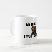 Lab is My Favorite Human Coffee Mug Koffiemok (Voorkant links)
