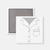 Lab jas magneet - volledig aanpasbaar! (Voorkant / Achterkant)