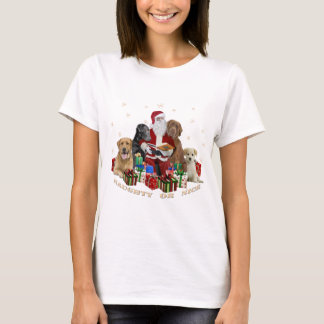Lab kijkt door het boekensap van de Kerstman T-shirt