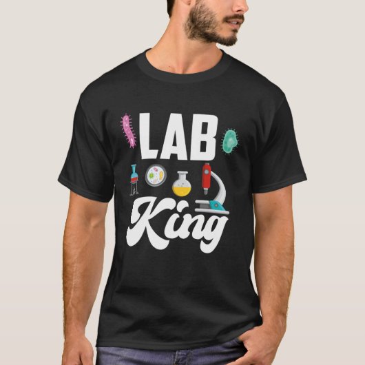 Lab King Male Microbiologist T-shirt (Voorkant)