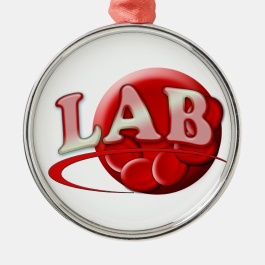 LAB (LABORATORIUM) Rood bloed CHRISTMAS ORNAMENT (Voorkant)