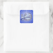 LAB - LABORATORIUMWETENSCHAPPER! Fun Blue LOGO Vierkante Sticker (Tas)