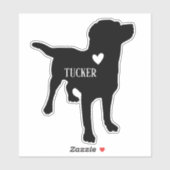 Lab Labrador Ras Silhouet Aangepaste naam Sticker (Vel)