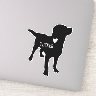 Lab Labrador Ras Silhouet Aangepaste naam Sticker