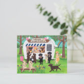 Lab Licent Ice Cream Labradors Briefkaart (Staand voorkant)