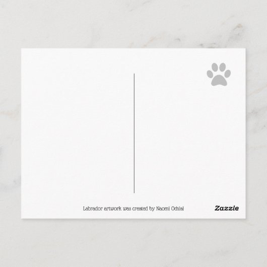 Lab Licent Ice Cream Labradors Briefkaart (Achterkant)