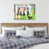 Lab Licent Ice Cream Labradors Canvas Afdruk (Insitu (Slaapkamer))