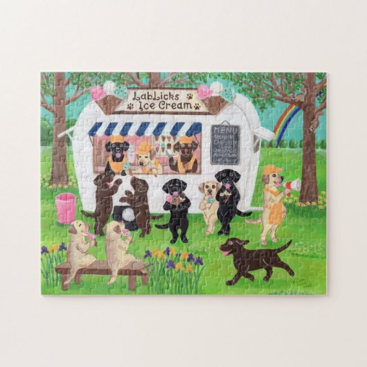 Lab Licent Ice Cream Labradors Legpuzzel (Horizontaal)