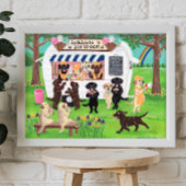 Lab Licent Ice Cream Labradors Poster