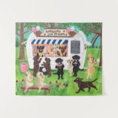 Lab Licent Ice Cream Labradors Wandkleed (Voorkant (horizontaal))