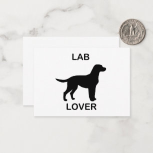 lab liefhebber notitiekaartje